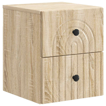 Nástěnný Noční Stolek 2 Pcs Dub Sonoma 33 X 34,5 X 40 Cm