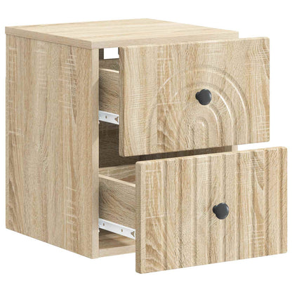 Nástěnný Noční Stolek 2 Pcs Dub Sonoma 33 X 34,5 X 40 Cm