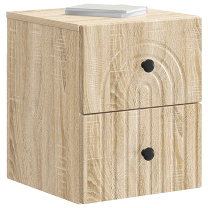 Nástěnný Noční Stolek 2 Pcs Dub Sonoma 33 X 34,5 X 40 Cm