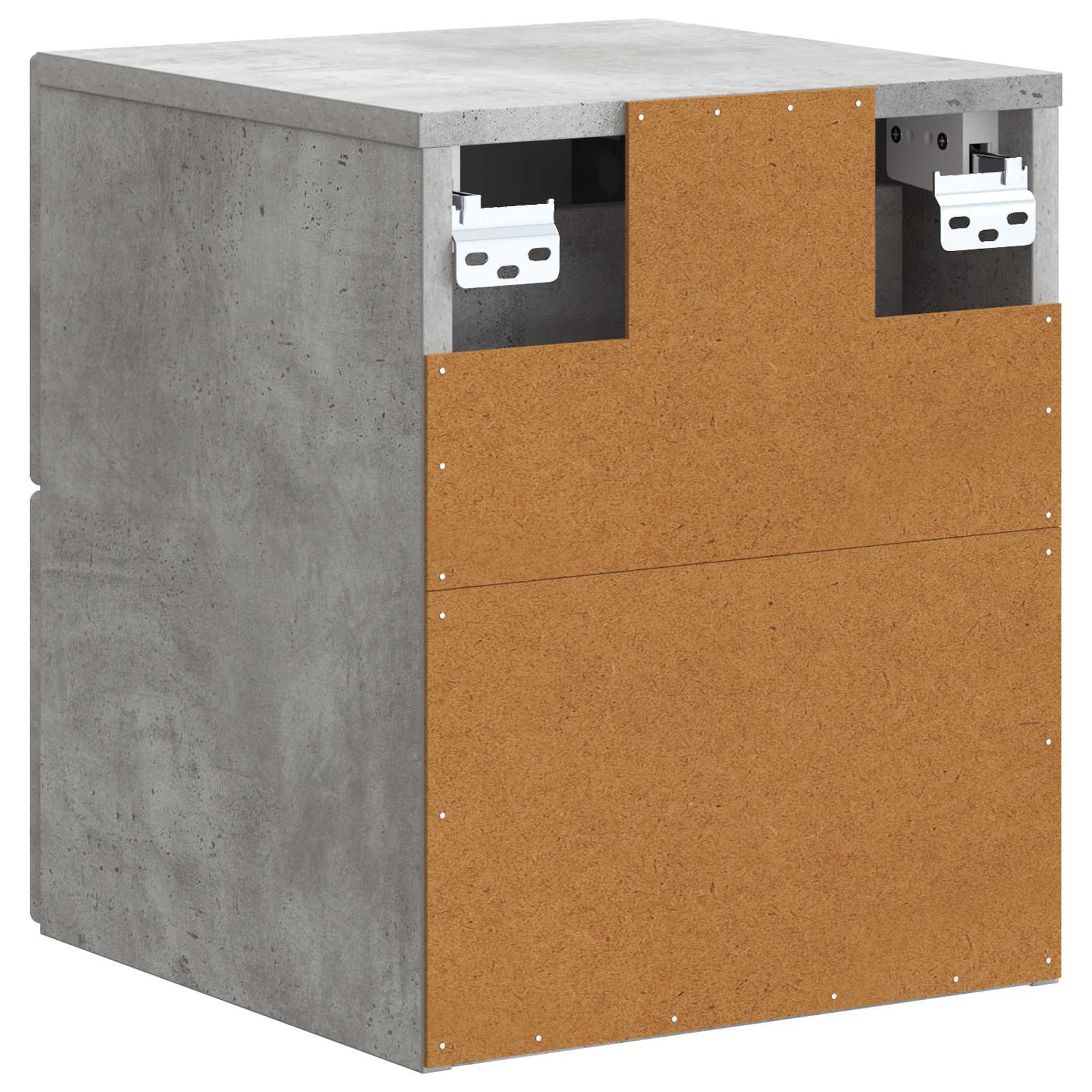 Nástěnný Noční Stolek 2 Pcs Betonově Šedá 33 X 34,5 X 40 Cm