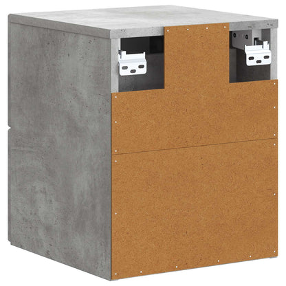 Nástěnný Noční Stolek 2 Pcs Betonově Šedá 33 X 34,5 X 40 Cm