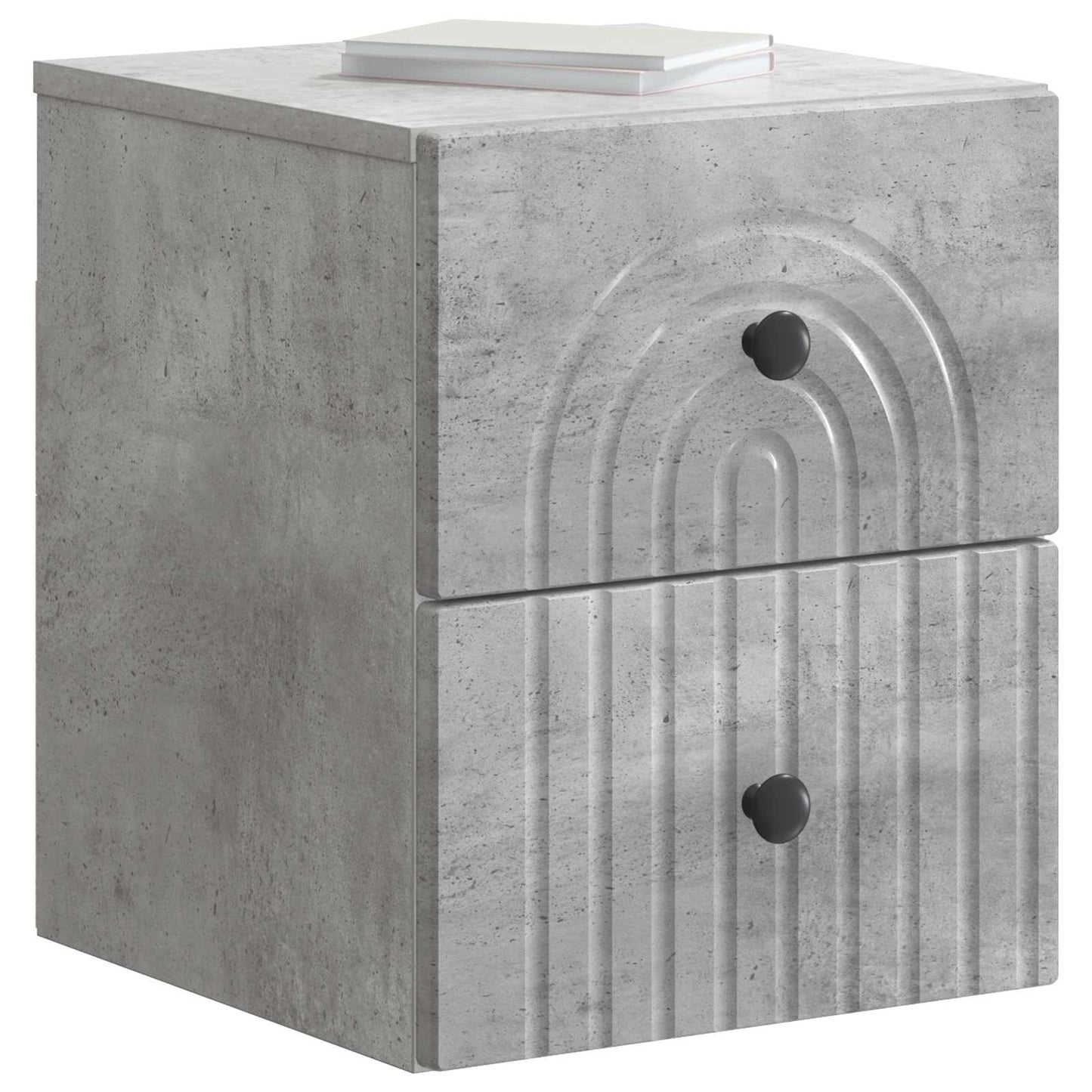 Nástěnný Noční Stolek 2 Pcs Betonově Šedá 33 X 34,5 X 40 Cm