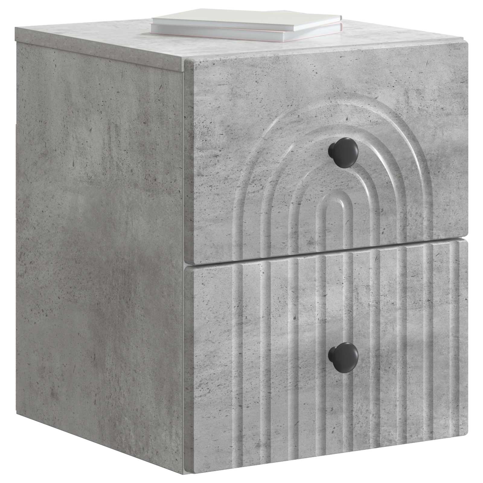 Nástěnný Noční Stolek 2 Pcs Betonově Šedá 33 X 34,5 X 40 Cm