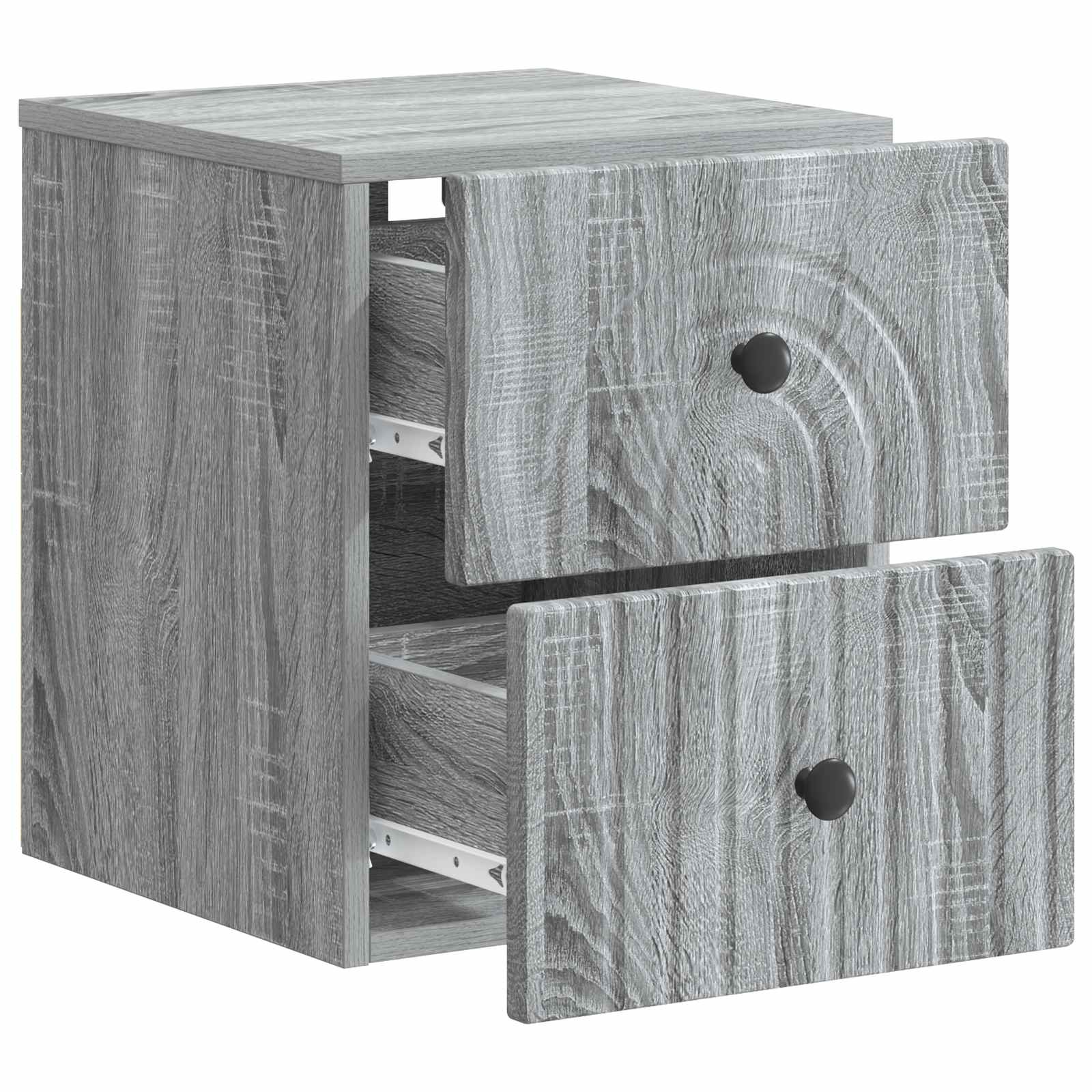 Nástěnný Noční Stolek 2 Pcs Šedá Sonoma 33 X 34,5 X 40 Cm