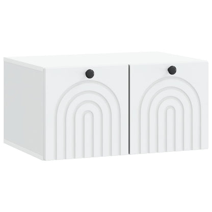 Nástěnná Tv Skříň Bílá 59,5 X 41 X 30 Cm Kompozitní Dřevo