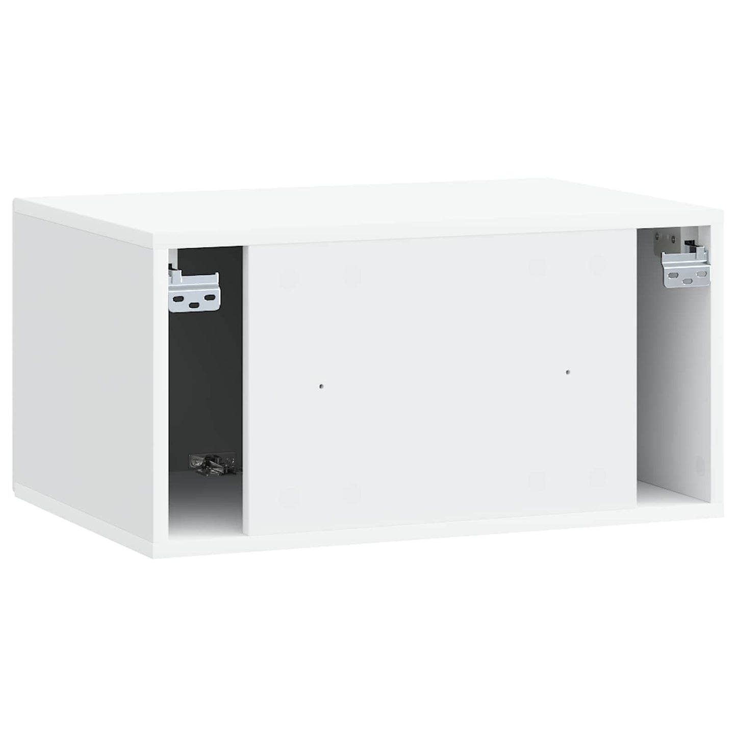 Nástěnná Tv Skříň Bílá 59,5 X 41 X 30 Cm Kompozitní Dřevo