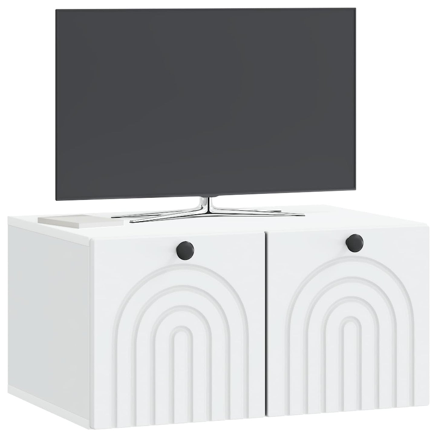 Nástěnná Tv Skříň Bílá 59,5 X 41 X 30 Cm Kompozitní Dřevo