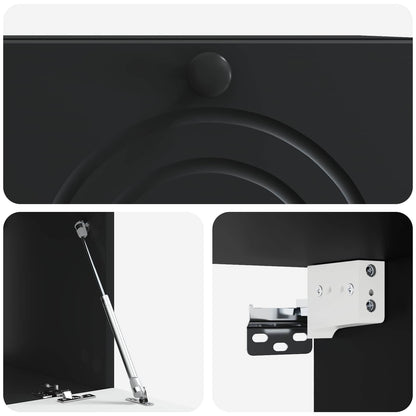 Nástěnná Tv Skříň Černá 59,5 X 41 X 30 Cm Kompozitní Dřevo