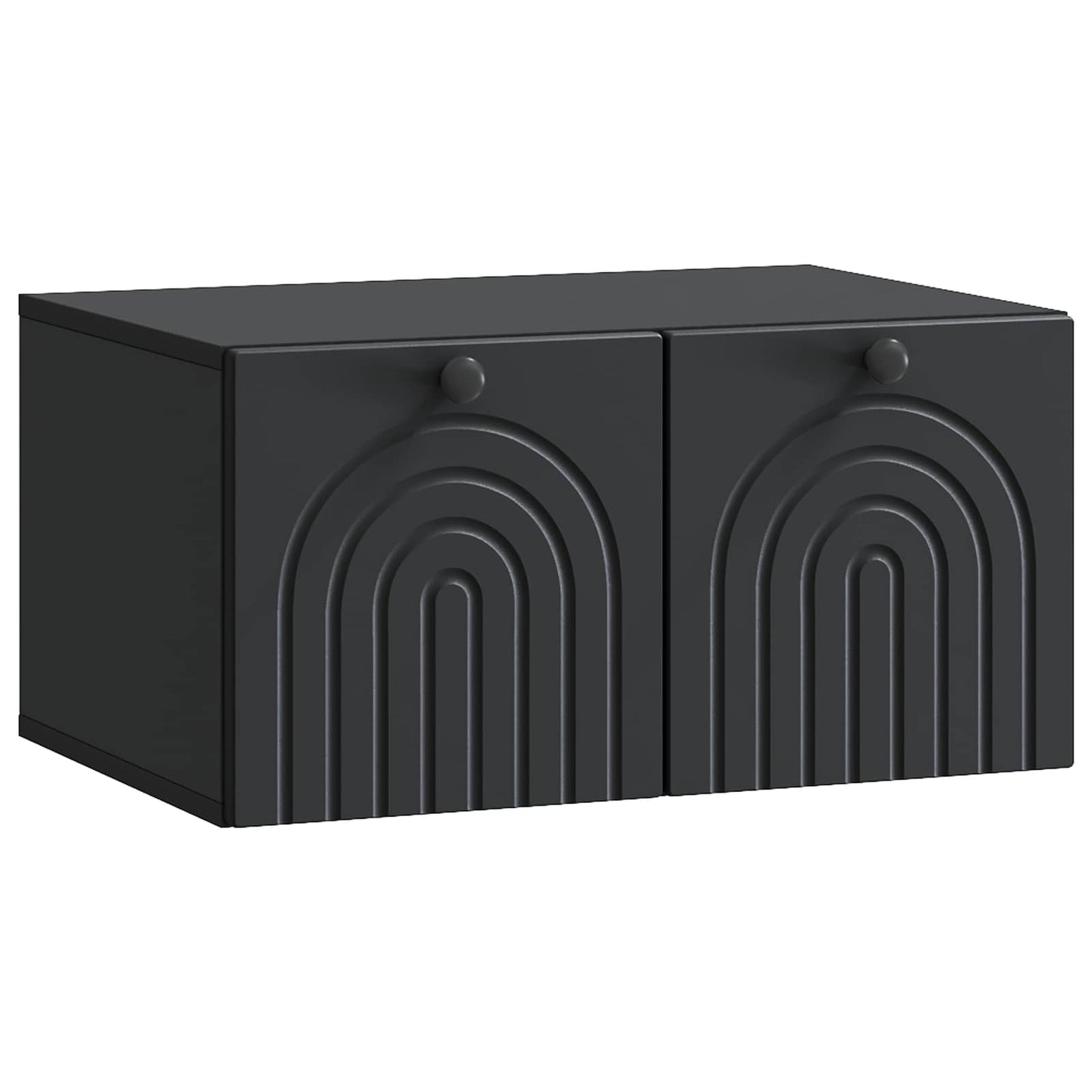 Nástěnná Tv Skříň Černá 59,5 X 41 X 30 Cm Kompozitní Dřevo