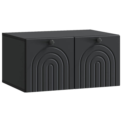 Nástěnná Tv Skříň Černá 59,5 X 41 X 30 Cm Kompozitní Dřevo