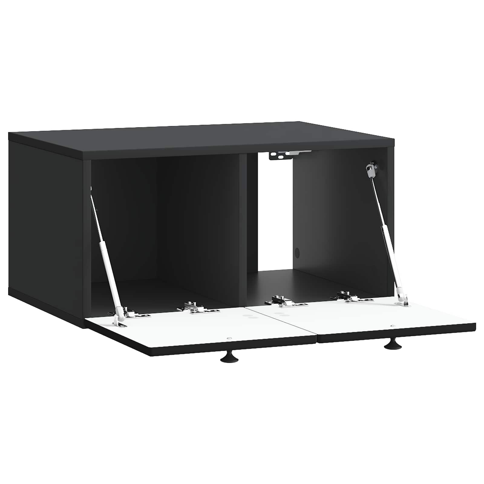 Nástěnná Tv Skříň Černá 59,5 X 41 X 30 Cm Kompozitní Dřevo