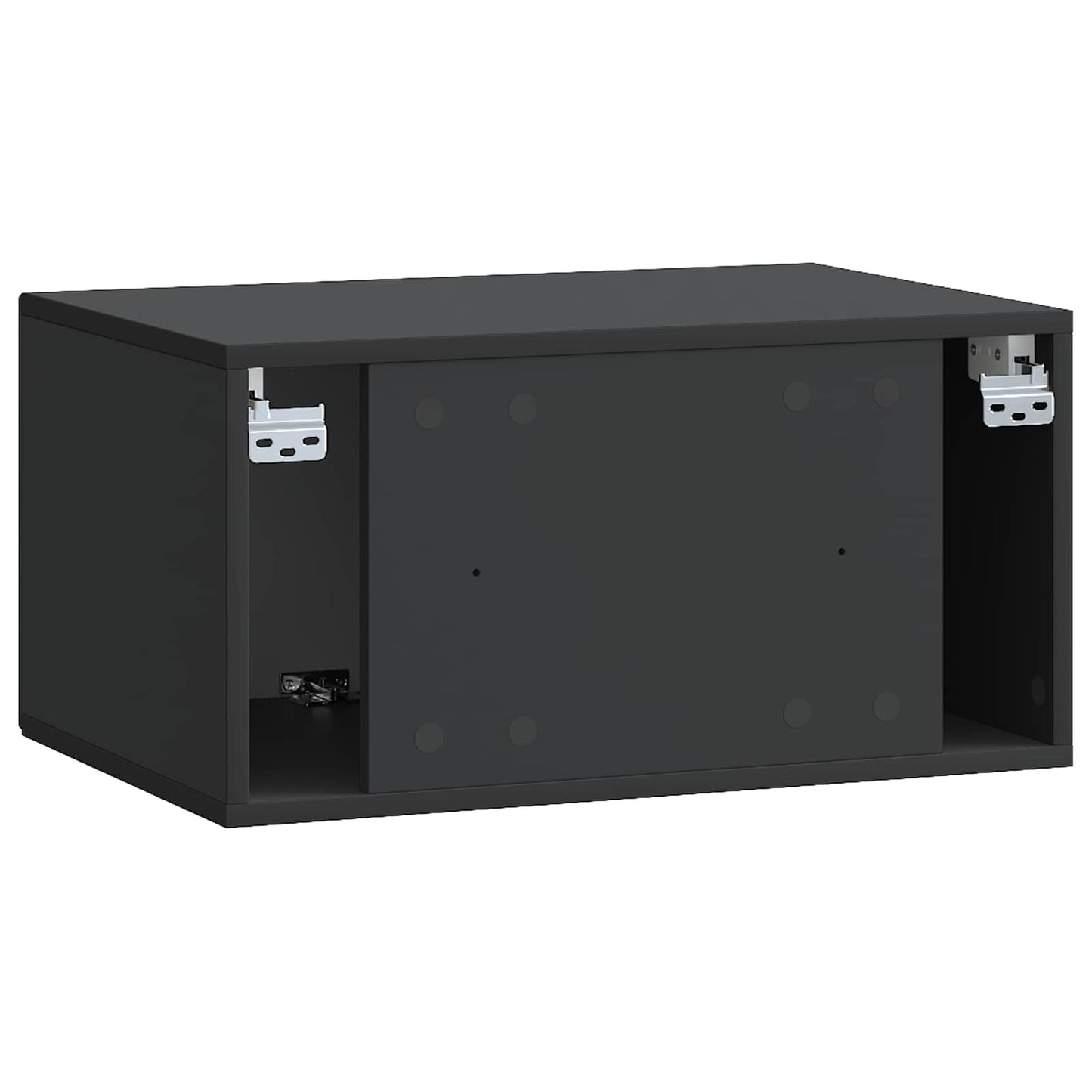 Nástěnná Tv Skříň Černá 59,5 X 41 X 30 Cm Kompozitní Dřevo