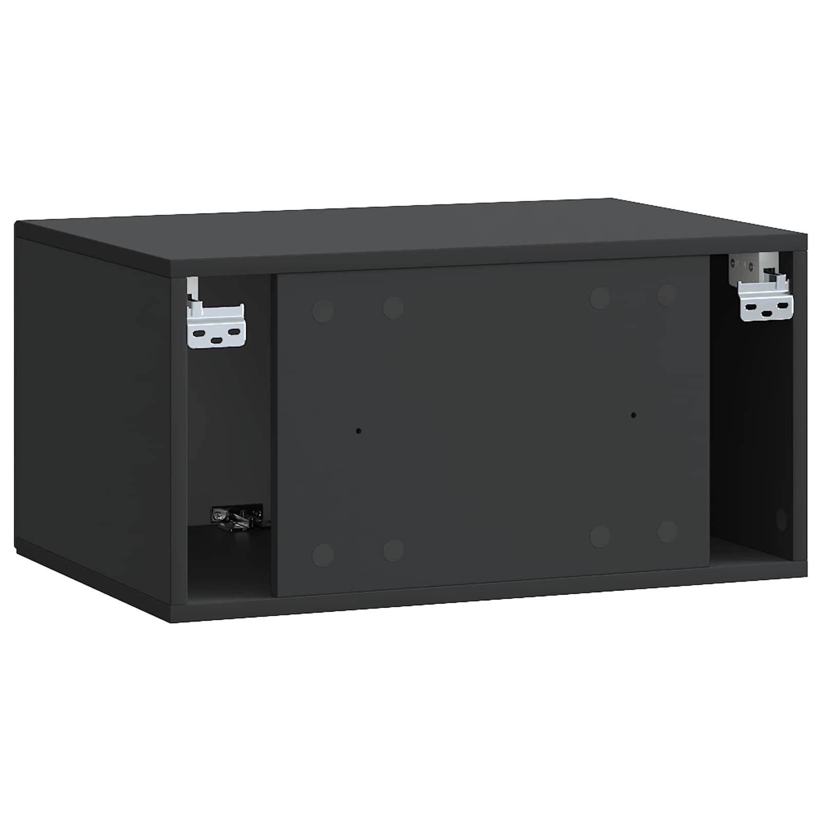 Nástěnná Tv Skříň Černá 59,5 X 41 X 30 Cm Kompozitní Dřevo