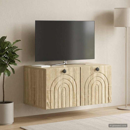 Nástěnná Tv Skříň Dub Sonoma 59,5 X 41 X 30 Cm Kompozitní Dřevo