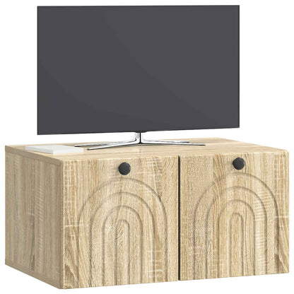 Nástěnná Tv Skříň Dub Sonoma 59,5 X 41 X 30 Cm Kompozitní Dřevo
