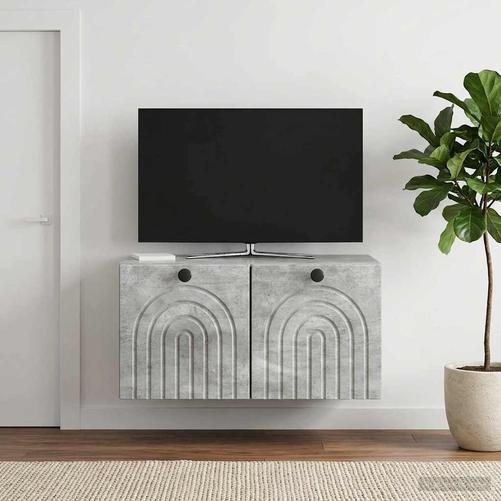 Nástěnná Tv Skříň Nástěnný Betonově Šedá 59,5 X 41 X 30 Cm