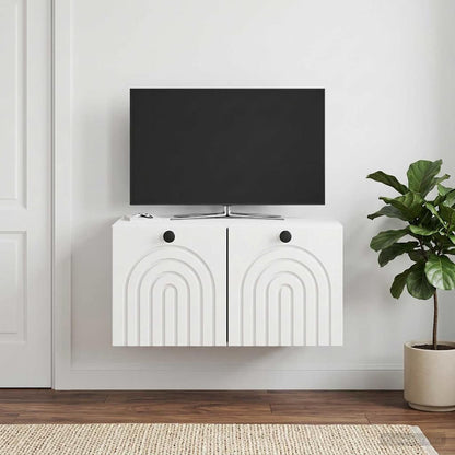 Nástěnná Tv Skříň Bílá S Vysokým Leskem 59,5 X 41 X 30 Cm