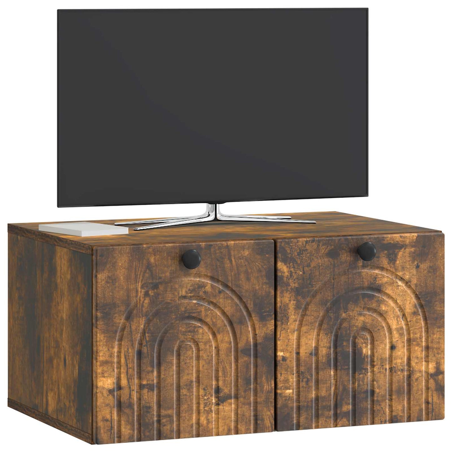 Nástěnná Tv Skříň Nástěnný Kouřový Dub 59,5 X 41 X 30 Cm
