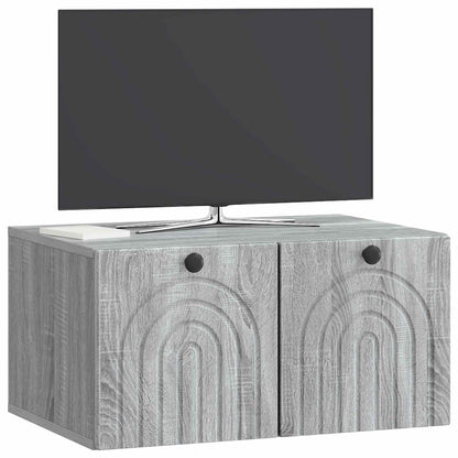 Nástěnná Tv Skříň Nástěnný Šedá Sonoma 59,5 X 41 X 30 Cm