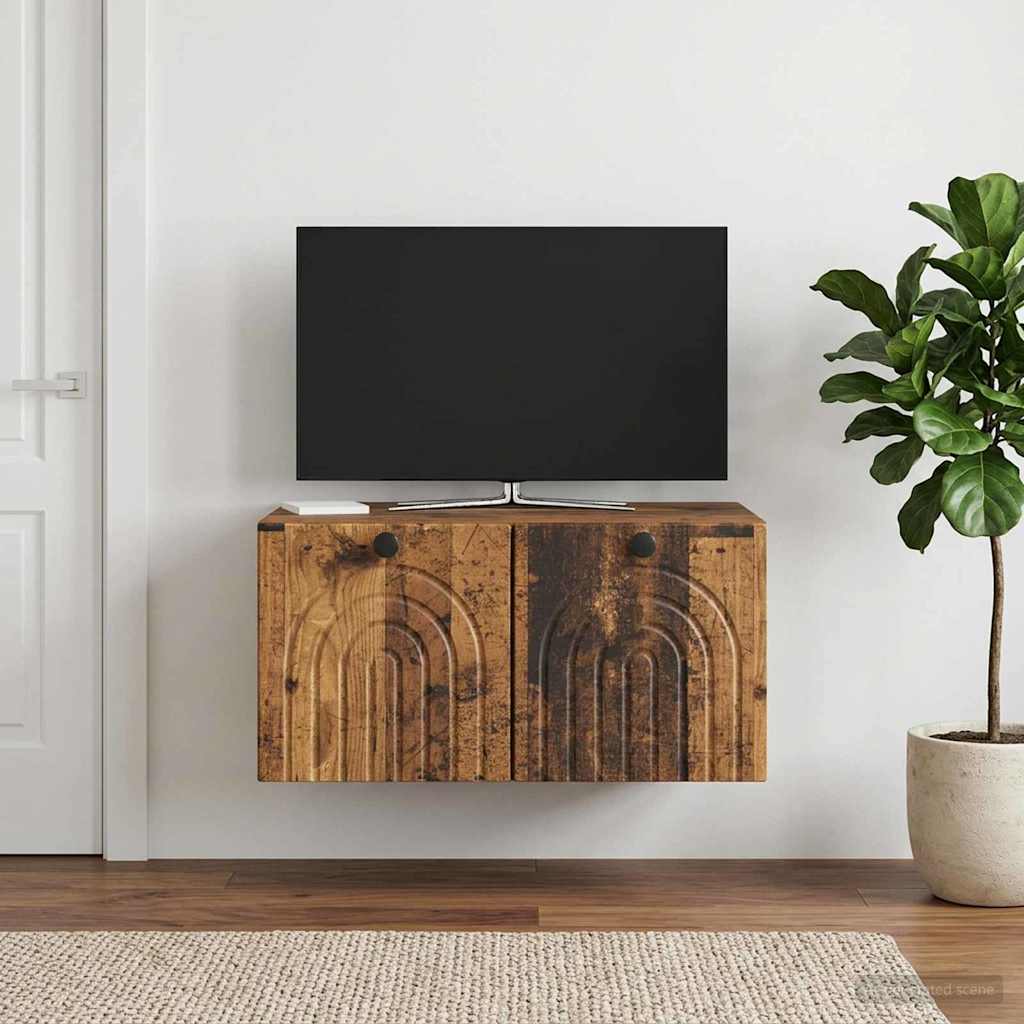 Nástěnná Tv Skříň Nástěnný Staré Dřevo 59,5 X 41 X 30 Cm