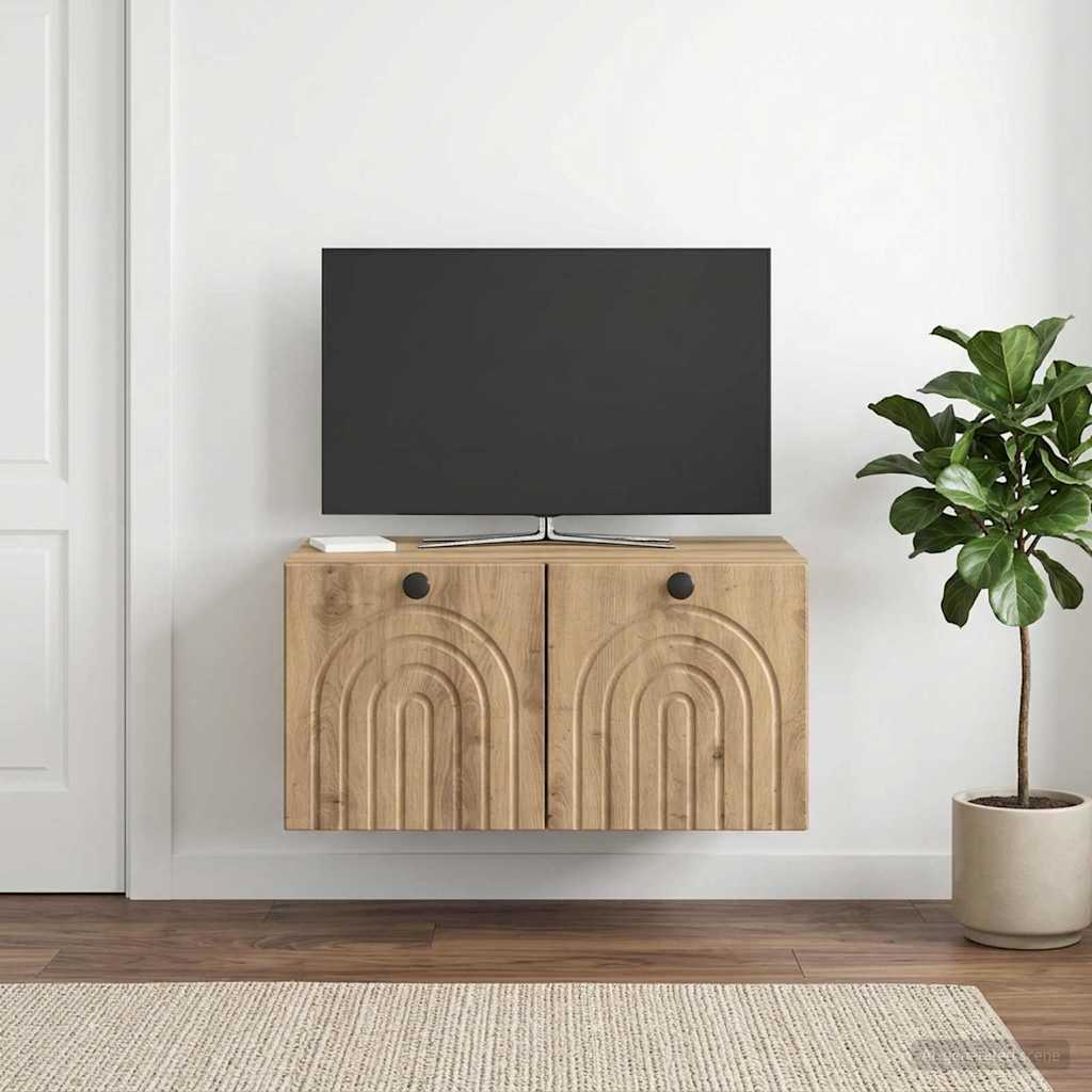 Nástěnná Tv Skříň 59,5 X 41 X 30 Cm Dub Artisan