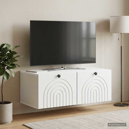Nástěnná Tv Skříň Bílá 78,5 X 41 X 30 Cm Kompozitní Dřevo