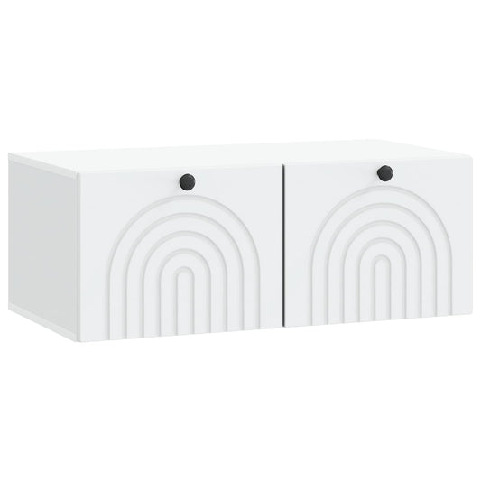 Nástěnná Tv Skříň Bílá 78,5 X 41 X 30 Cm Kompozitní Dřevo