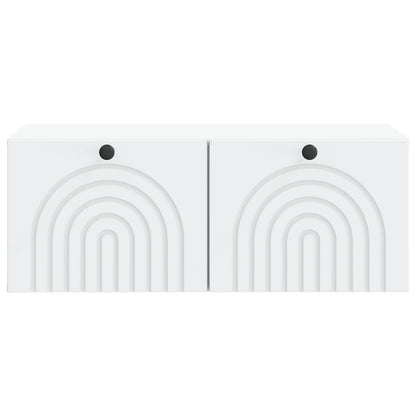 Nástěnná Tv Skříň Bílá 78,5 X 41 X 30 Cm Kompozitní Dřevo