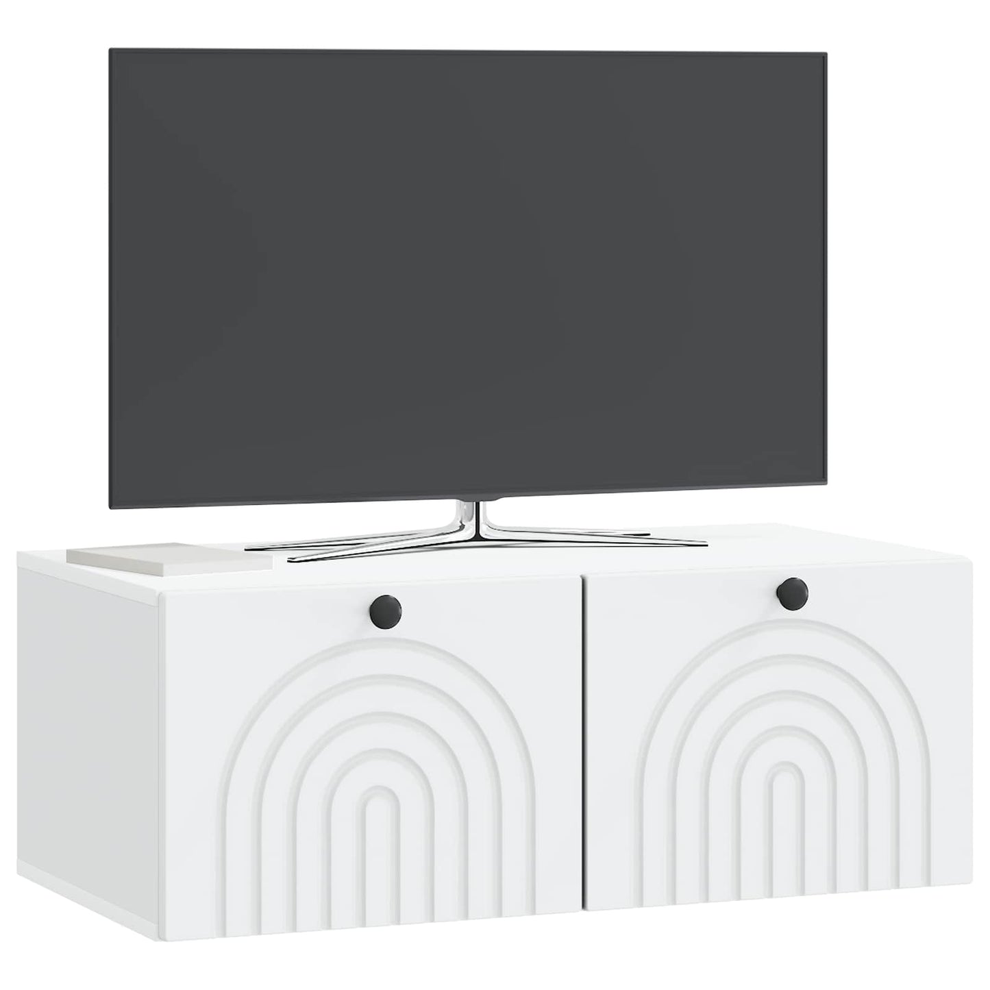 Nástěnná Tv Skříň Bílá 78,5 X 41 X 30 Cm Kompozitní Dřevo