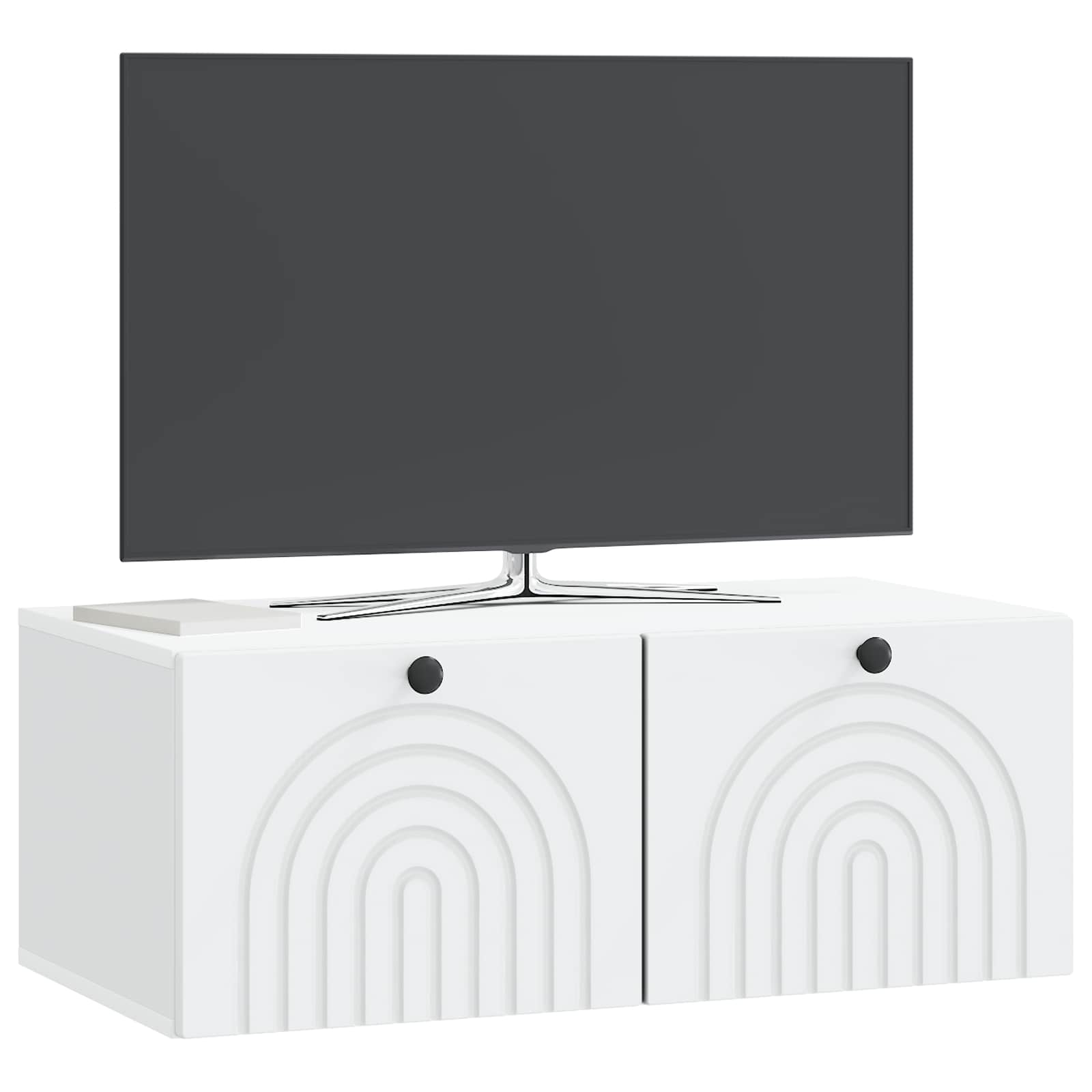 Nástěnná Tv Skříň Bílá 78,5 X 41 X 30 Cm Kompozitní Dřevo
