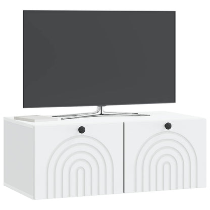 Nástěnná Tv Skříň Bílá 78,5 X 41 X 30 Cm Kompozitní Dřevo