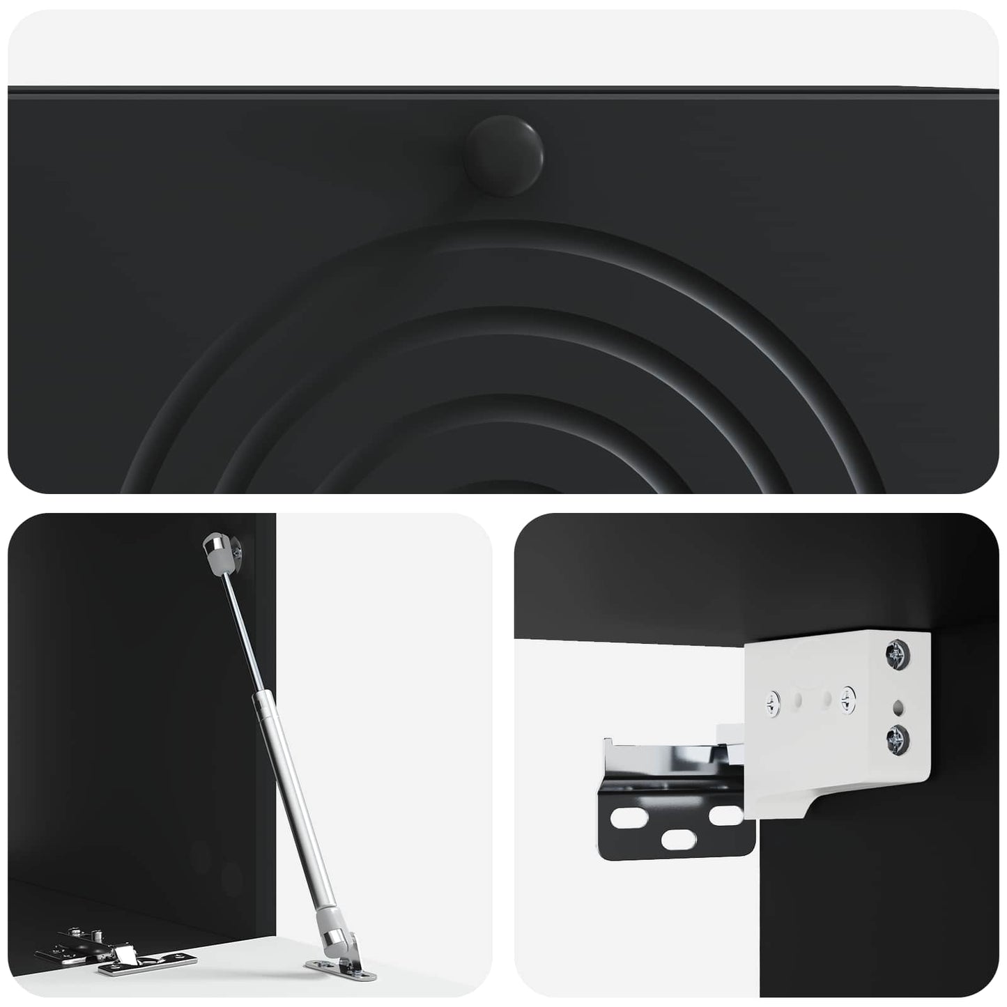 Nástěnná Tv Skříň Černá 78,5 X 41 X 30 Cm Kompozitní Dřevo