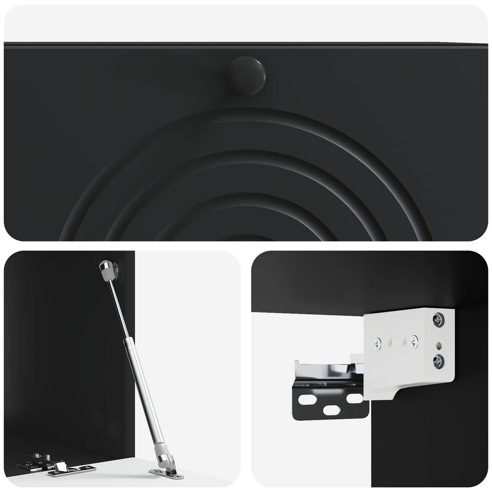 Nástěnná Tv Skříň Černá 78,5 X 41 X 30 Cm Kompozitní Dřevo