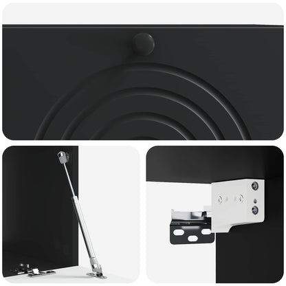 Nástěnná Tv Skříň Černá 78,5 X 41 X 30 Cm Kompozitní Dřevo