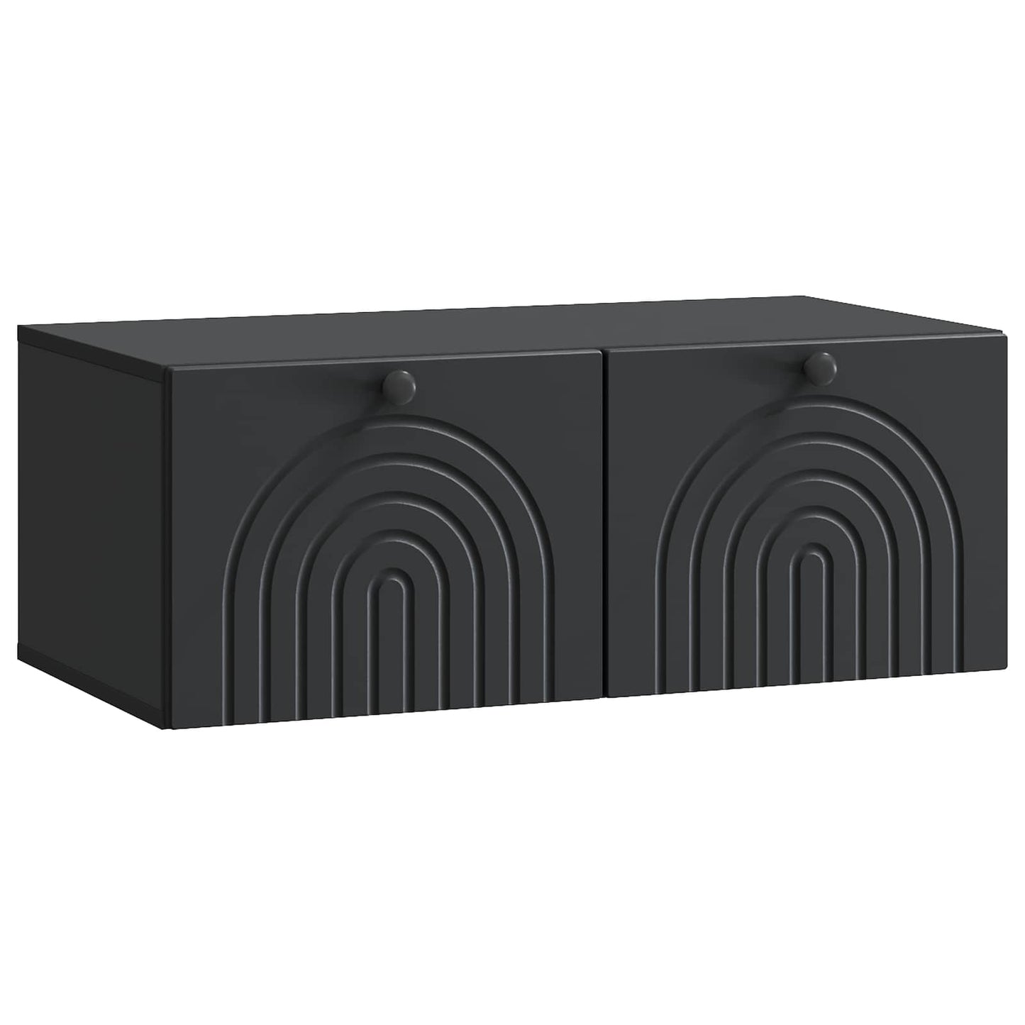Nástěnná Tv Skříň Černá 78,5 X 41 X 30 Cm Kompozitní Dřevo