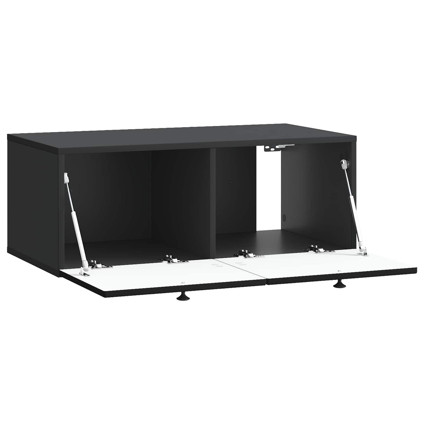 Nástěnná Tv Skříň Černá 78,5 X 41 X 30 Cm Kompozitní Dřevo