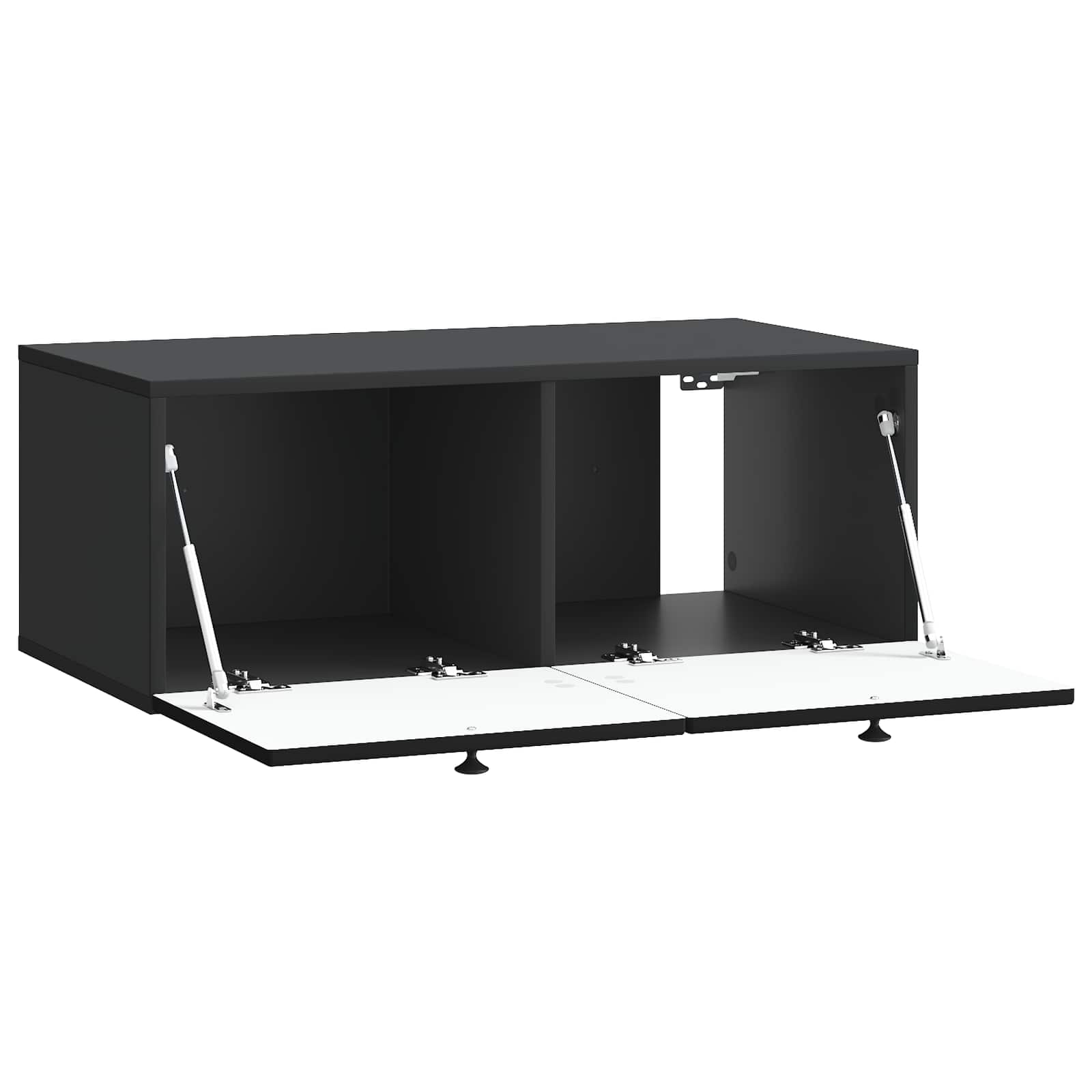 Nástěnná Tv Skříň Černá 78,5 X 41 X 30 Cm Kompozitní Dřevo
