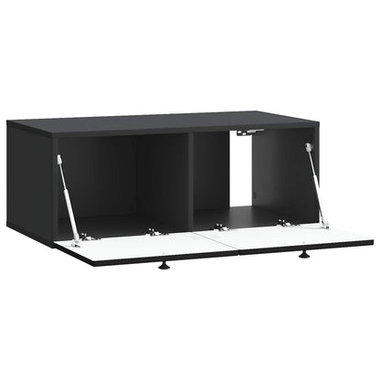 Nástěnná Tv Skříň Černá 78,5 X 41 X 30 Cm Kompozitní Dřevo