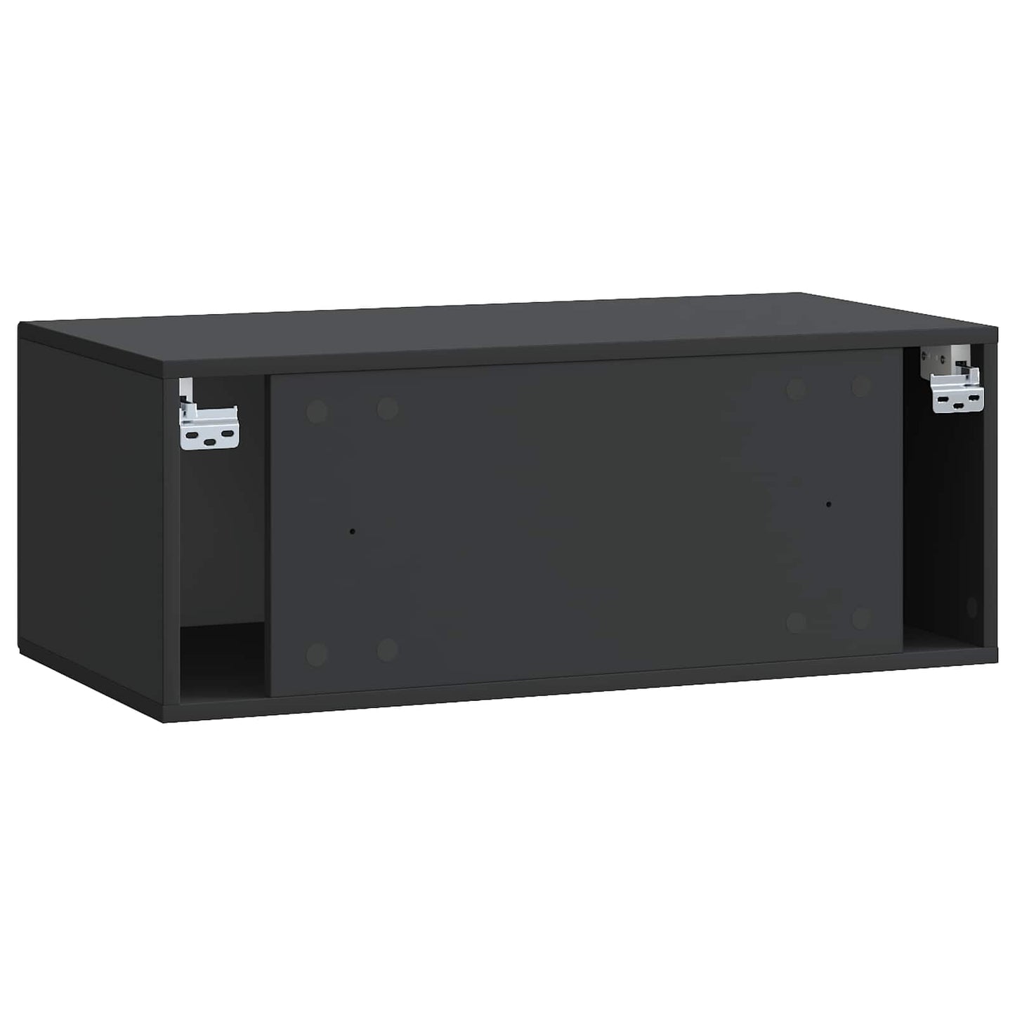 Nástěnná Tv Skříň Černá 78,5 X 41 X 30 Cm Kompozitní Dřevo