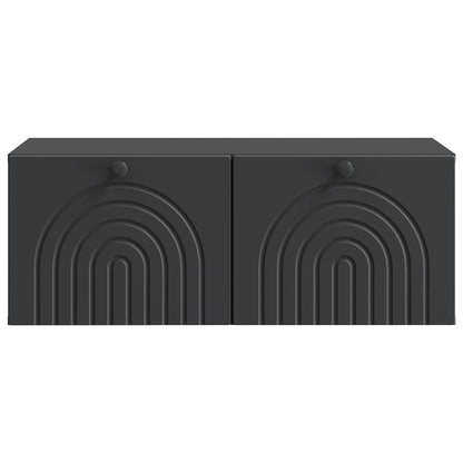 Nástěnná Tv Skříň Černá 78,5 X 41 X 30 Cm Kompozitní Dřevo
