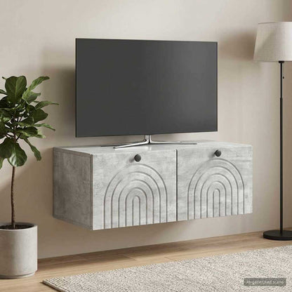 Nástěnná Tv Skříň Nástěnný Betonově Šedá 78,5 X 41 X 30 Cm