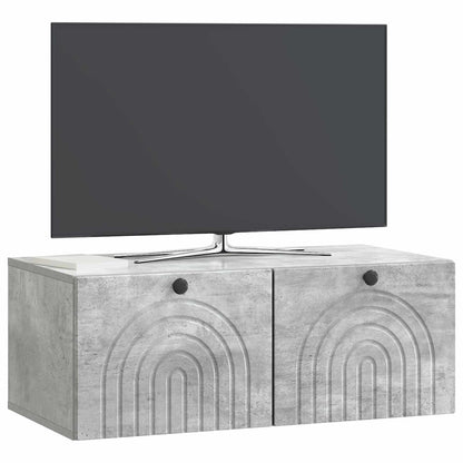 Nástěnná Tv Skříň Nástěnný Betonově Šedá 78,5 X 41 X 30 Cm