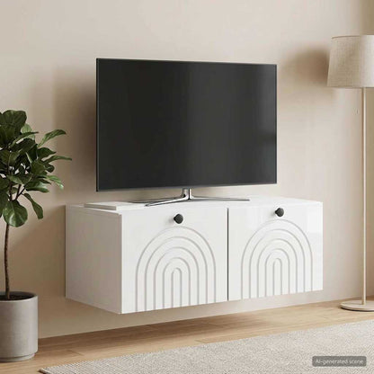 Nástěnná Tv Skříň Bílá S Vysokým Leskem 78,5 X 41 X 30 Cm