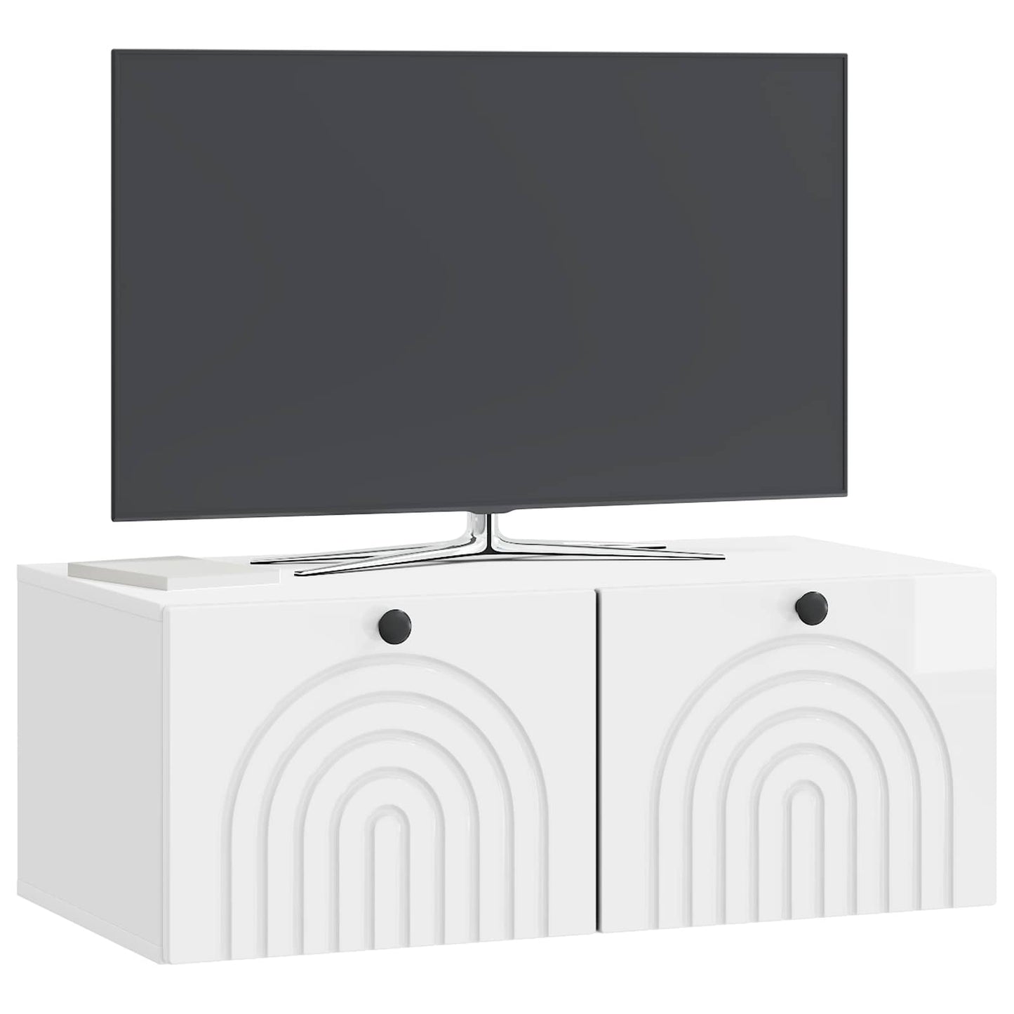 Nástěnná Tv Skříň Bílá S Vysokým Leskem 78,5 X 41 X 30 Cm