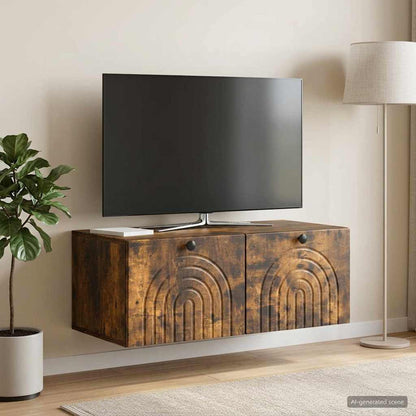 Nástěnná Tv Skříň Nástěnný Kouřový Dub 78,5 X 41 X 30 Cm