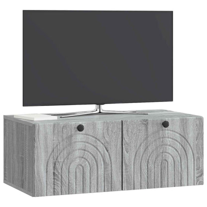 Nástěnná Tv Skříň Nástěnný Šedá Sonoma 78,5 X 41 X 30 Cm