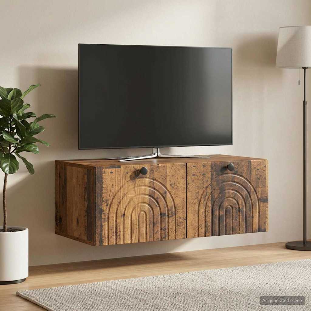 Nástěnná Tv Skříň Nástěnný Staré Dřevo 78,5 X 41 X 30 Cm