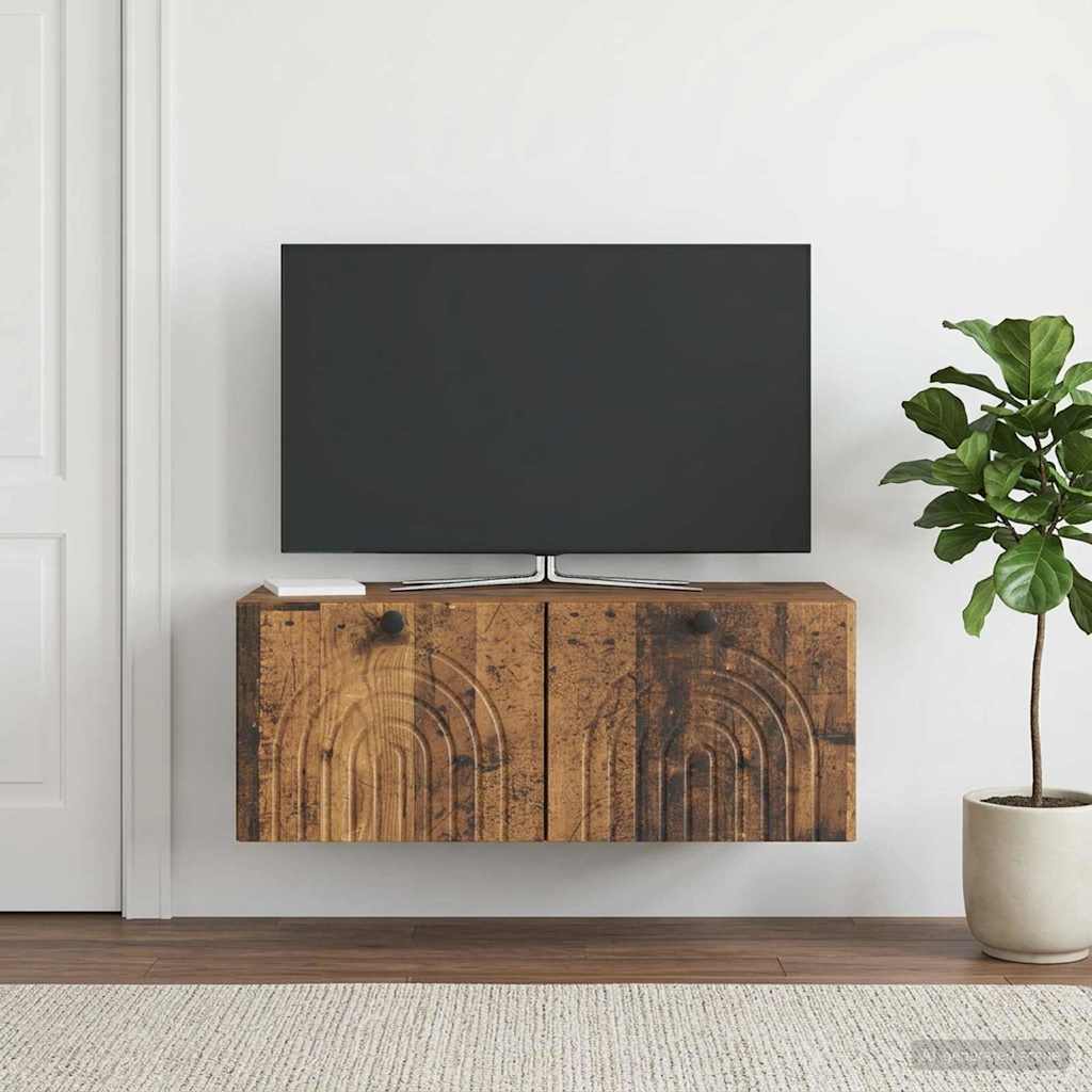 Nástěnná Tv Skříň Nástěnný Staré Dřevo 78,5 X 41 X 30 Cm