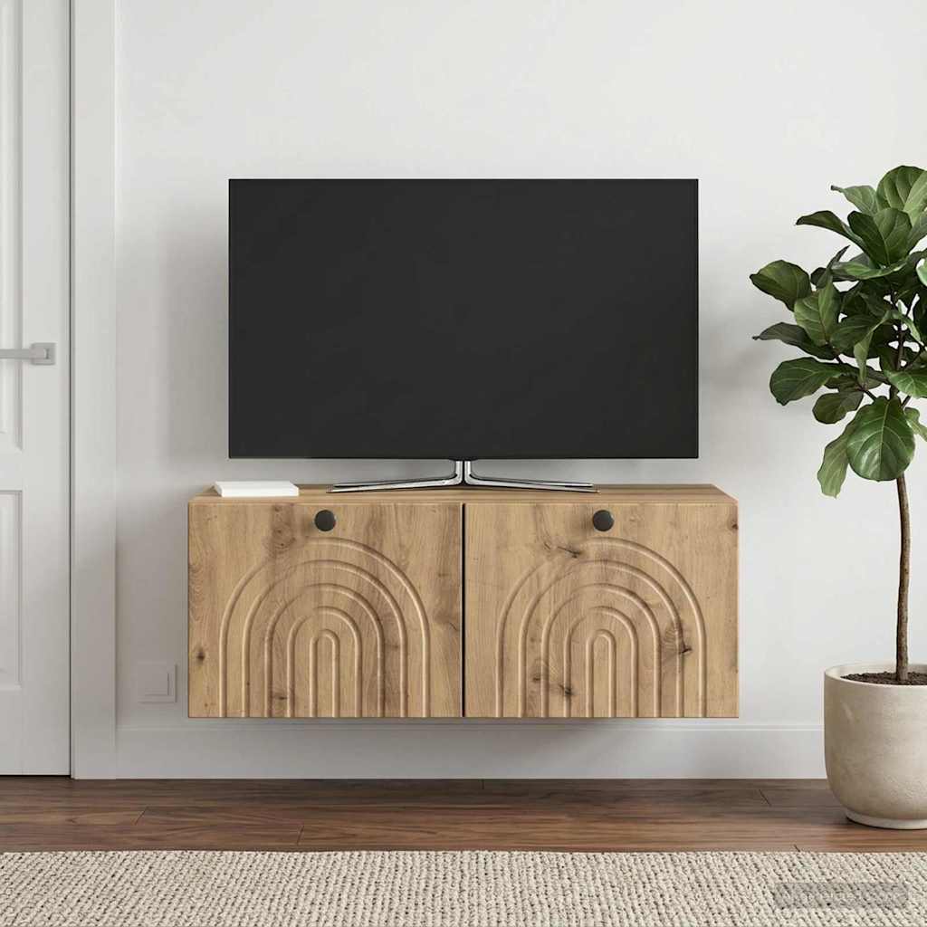Nástěnná Tv Skříň 78,5 X 41 X 30 Cm Dub Artisan