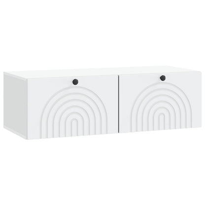 Nástěnná Tv Skříň Bílá 99 X 41 X 30 Cm Kompozitní Dřevo